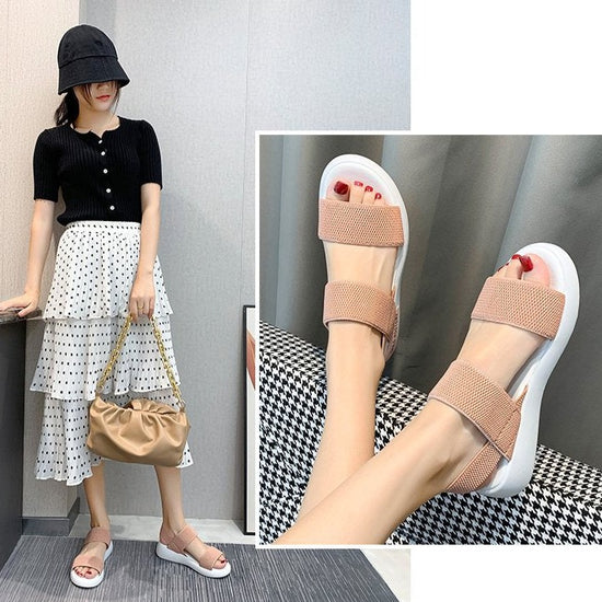 Pink Summer Roman Shoes Dad Sandals ( on Clearance )