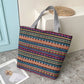 Vintage Ethnic Style Tote Bag, Retro Large Capacity Shoulder Bag