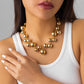 Exaggerated na Malaking Golden Ball Beaded Necklace