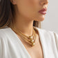 Exaggerated na Multi-layer Chain Necklace Stackable Punk Style Neck Jewelry