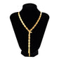 Twisted Metal Chain Necklace for Women , Gold Long Chain