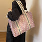 Elegant Large Capacity Tote Canvas Bag