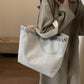 Trendy Large size Canvas tote Bag off-white