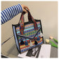 Ethnic Style Fringe Handbag, Bohemian Tassel Tote Bag, Geometric Pattern Shoulder Bag