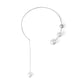 Pearl Choker Silver Necklace para sa Babae Pearl Pandant Necklace