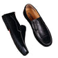 Mens Black Casual Leather Fashion Slip-on Loafers