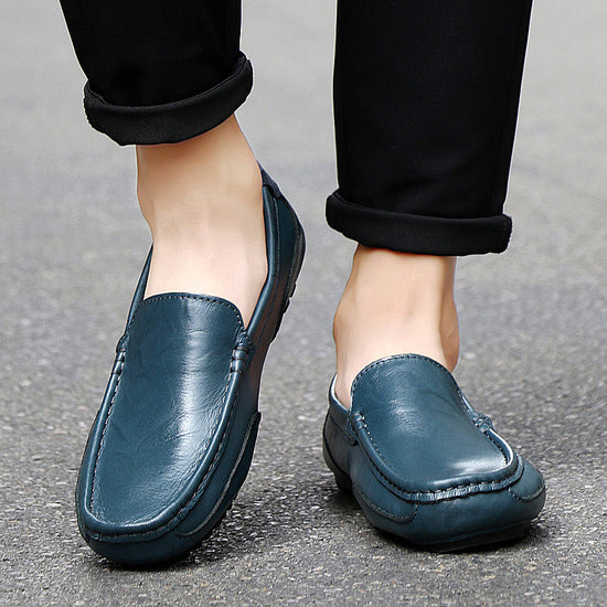 Men Luxury Casual Slip on Formal Loafers Blue ( on Clearance )