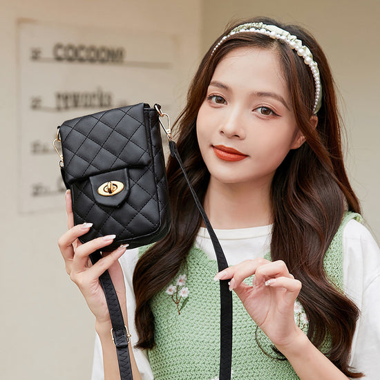 Embroidered Mobile Phone Crossbody Bag