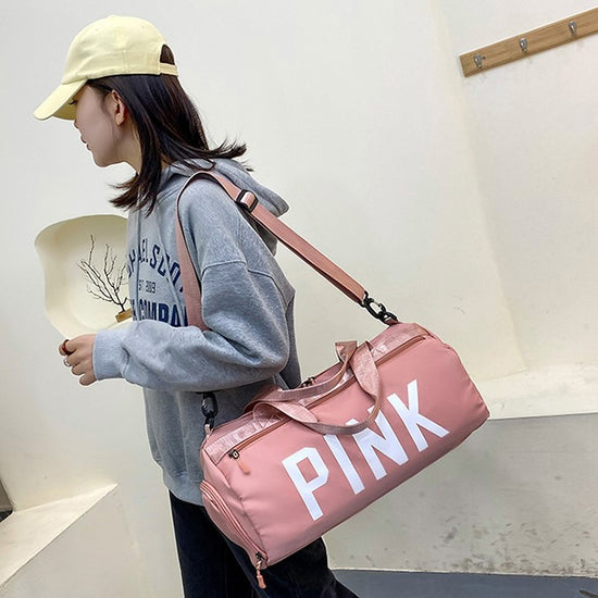 Pink Duffel Bag, Gym Bag, Handcarry