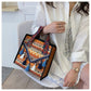 Ethnic Style Fringe Handbag, Bohemian Tassel Tote Bag, Geometric Pattern Shoulder Bag