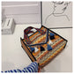 Ethnic Style Fringe Handbag, Bohemian Tassel Tote Bag, Geometric Pattern Shoulder Bag