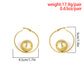 Gold Big Bead Huggie Hoop Earrings