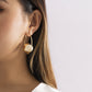 Gold Big Bead Huggie Hoop Earrings