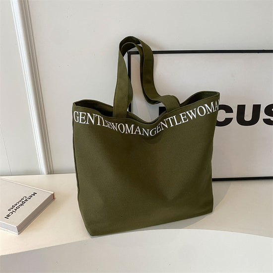 Trendy Malaking sukat na Canvas tote Bag