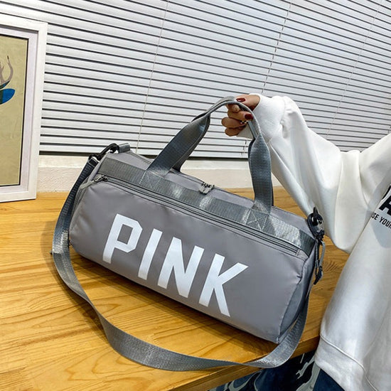 Duffel Bag, Gym Bag Gray color