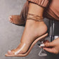 Women Sandals Summer Open Toed High Heels Transparent ( on Clearance )