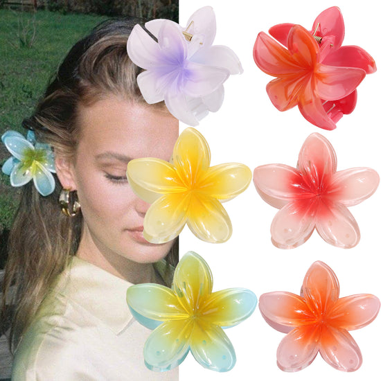 Flower Hair Claw Clips