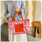 Large Capacity Canvas Shoulder Bag Rose Red