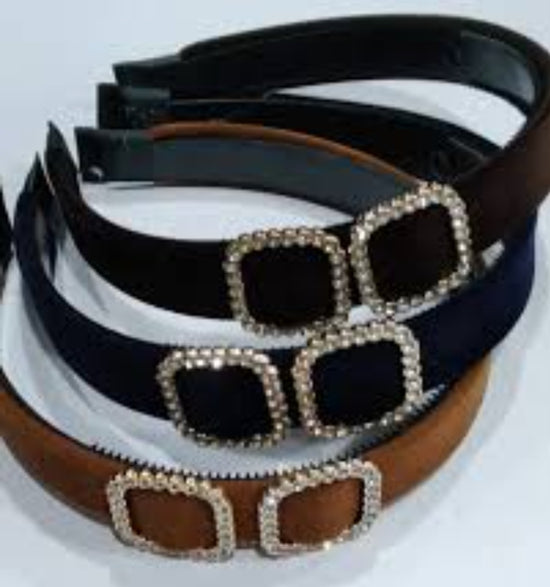 Bundle of 3 velvet headband with zircon