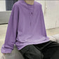 Solid Taro Purple Simple Loose fit Tshirt Unisex