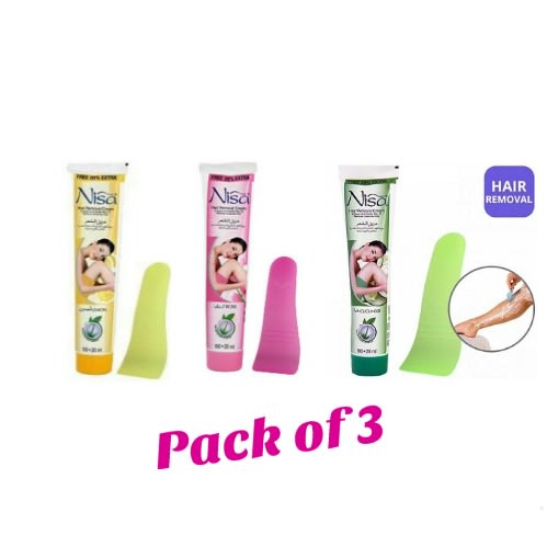 Nisa Hair Removal Cream - Pack of 3 - Each of 120g