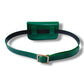 V Leather Belt Sling Small Bag Green ( on Clearance )