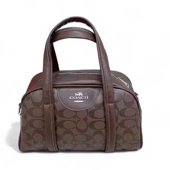 Leather Bleeker Handbag Sling Bag ( Dark Brown color )