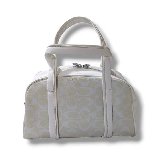 Leather Bleeker Handbag Sling Bag ( White )