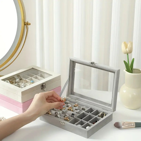 Retro Jewelry Storage Box, Flannelette Jewelry Box ( on Clearance )