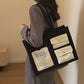 Black Multi-Pocket Large Canvas Bag