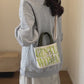 Color Printed Canvas Shoulder Bag