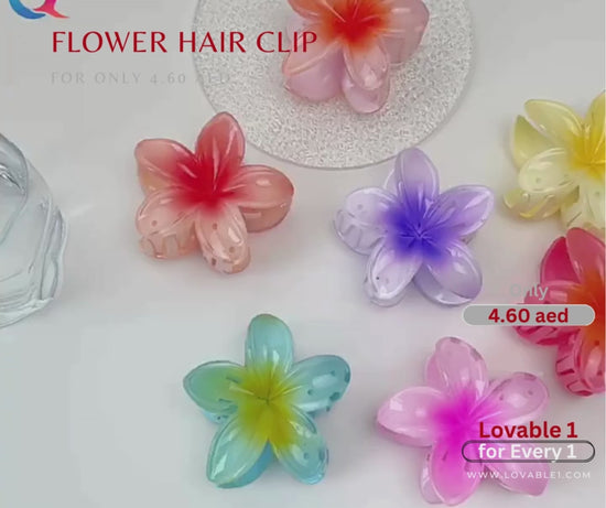 Flower Hair Claw Clips