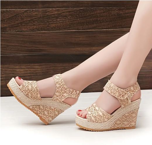 Wedge Sandals, Peep Toe Slingback Heels, Non Slip Sandals